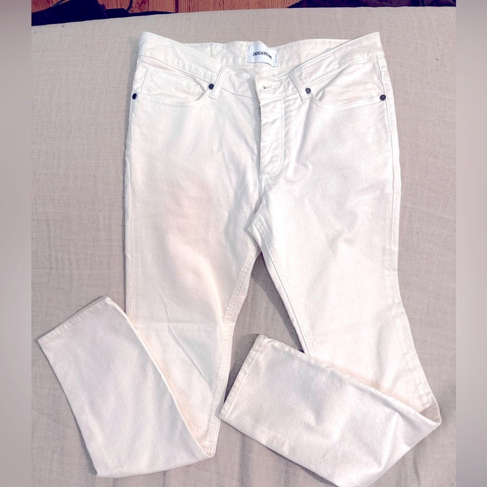 Zadig & Voltaire White Straight Jeans Size 30 Brand new Button Fly